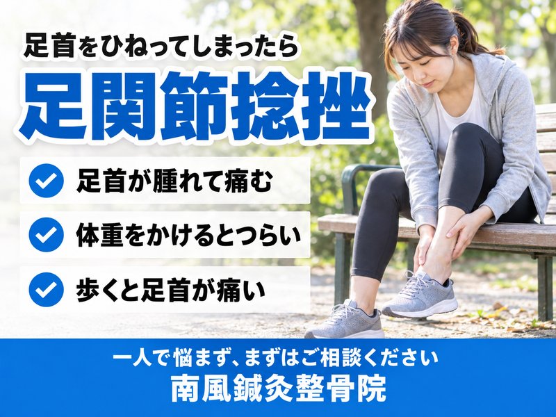 足関節捻挫でお悩みの方へ|宇部市の南風鍼灸整骨院