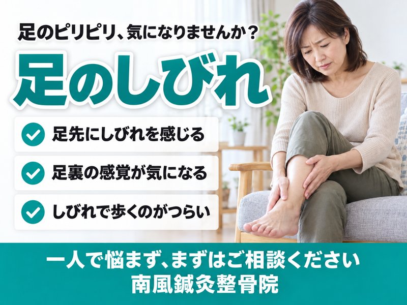 足のしびれでお悩みの方へ|宇部市の南風鍼灸整骨院