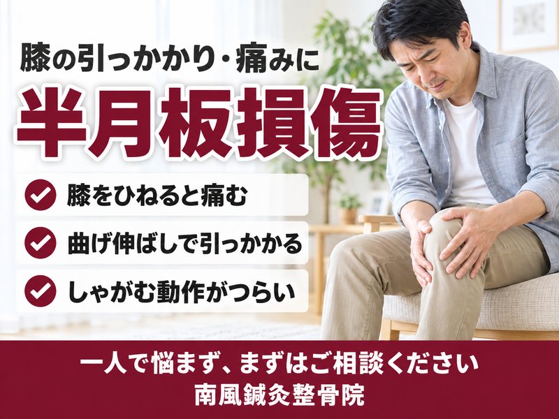 半月板損傷でお悩みの方へ|宇部市の南風鍼灸整骨院