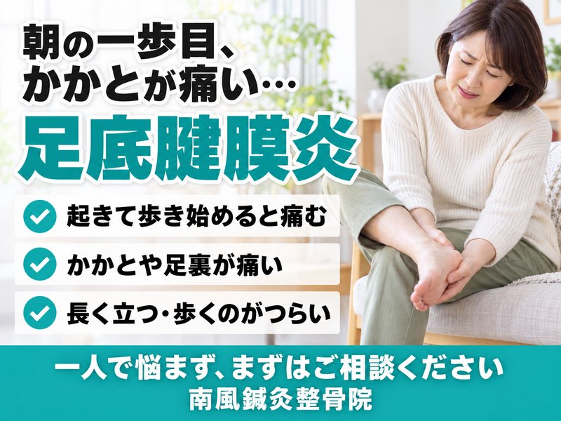 足底腱膜炎でお悩みの方へ|宇部市の南風鍼灸整骨院