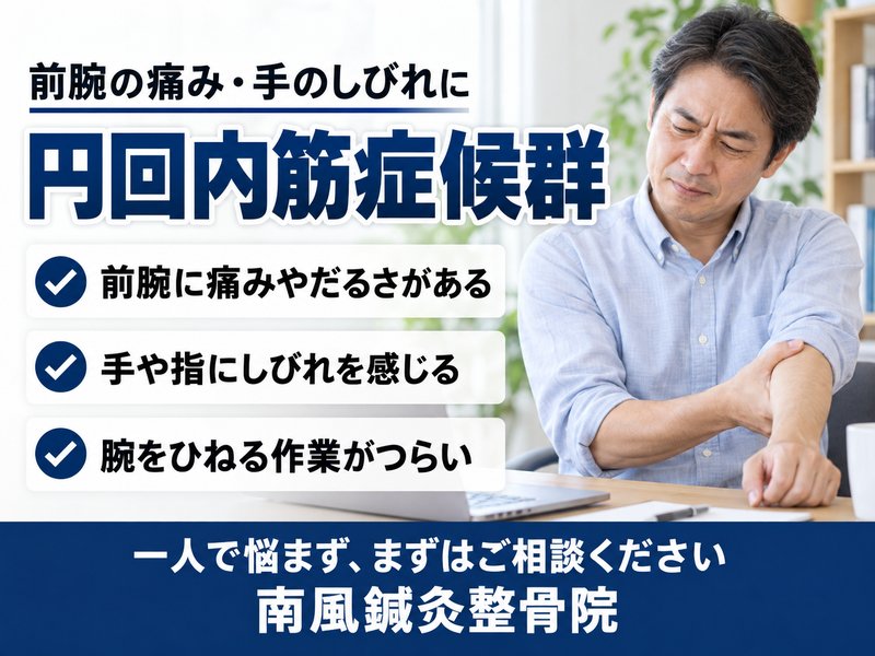 円回内筋症候群でお悩みの方へ｜宇部市の南風鍼灸整骨院